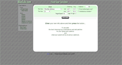 Desktop Screenshot of bikecalc.com