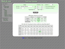 Tablet Screenshot of bikecalc.com